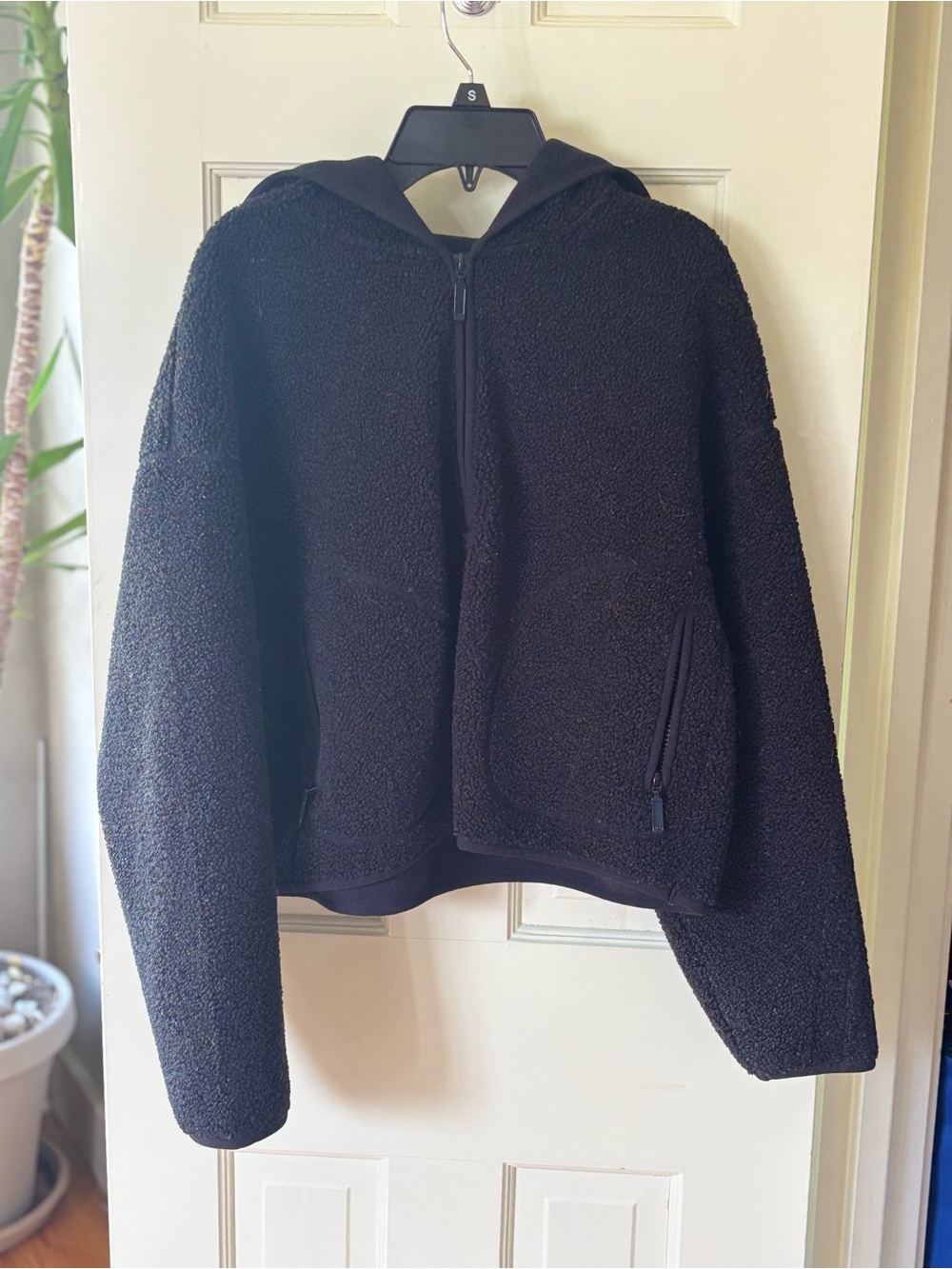 Uniqlo Black Sherpa Zip Hoodie